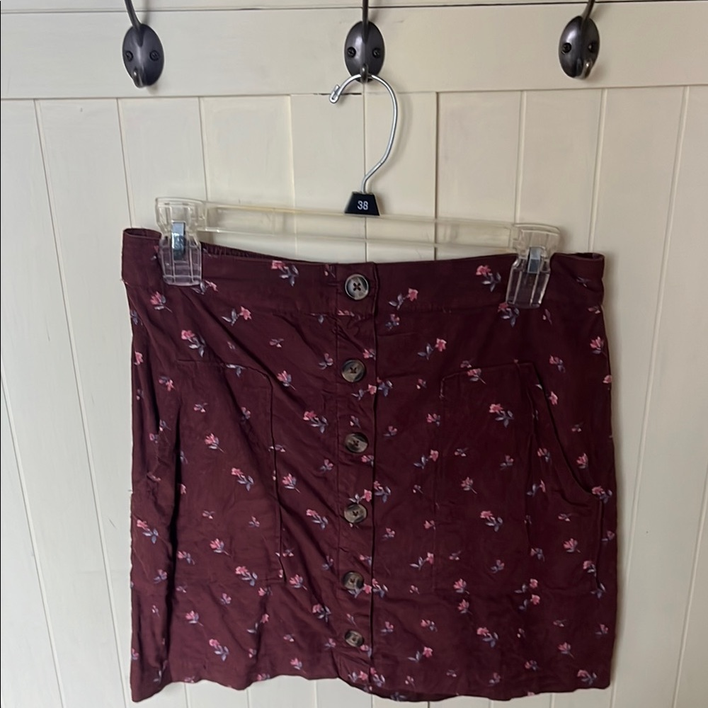 American Eagle Outfitters Brown and Pink Mini Pencil Skirt for Casual